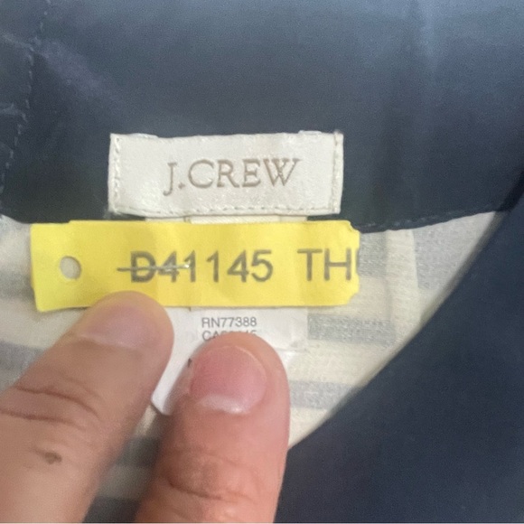 J.CREW Jules Striped Shift Dress 100% Silk Lined Navy Blue & Cream Womens SZ 12 - Picture 8 of 11